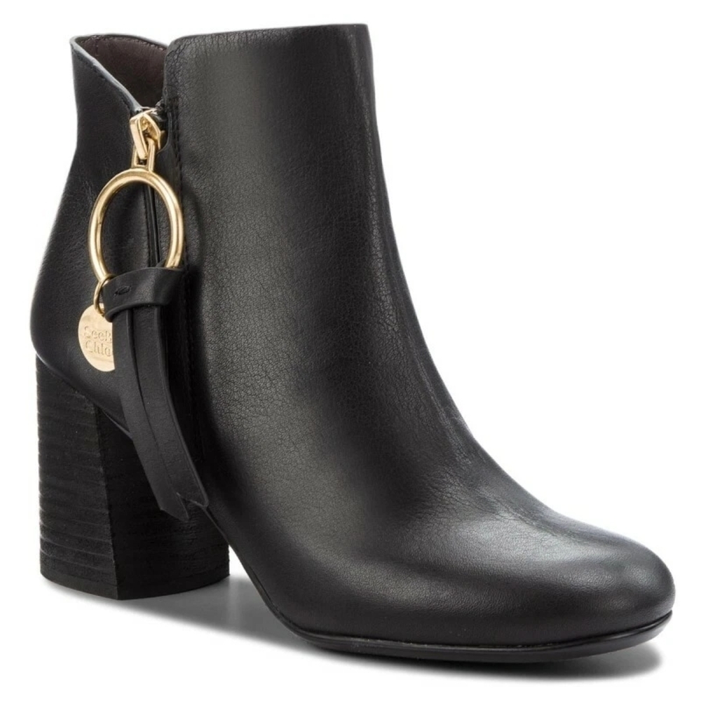 See By Chloe Black Booties with Gold Accents - Picture 7 of 7